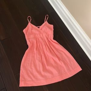 Theory Light Pink Sleeveless V-Neck Midi Dress